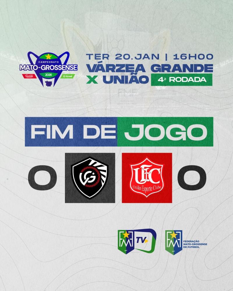 Várzea Grande e União empatam pela quarta rodada do Mato-Grossense 2026