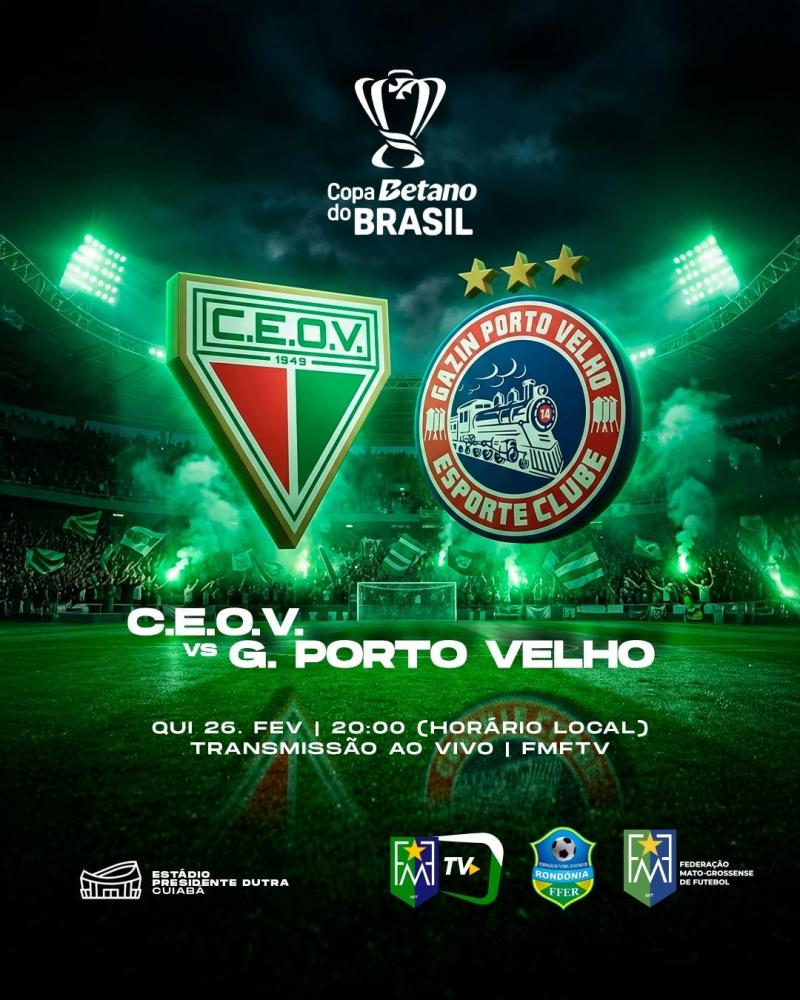 CEOV enfrenta o Gazin Porto Velho pela 2ª fase da Copa Betano do Brasil
