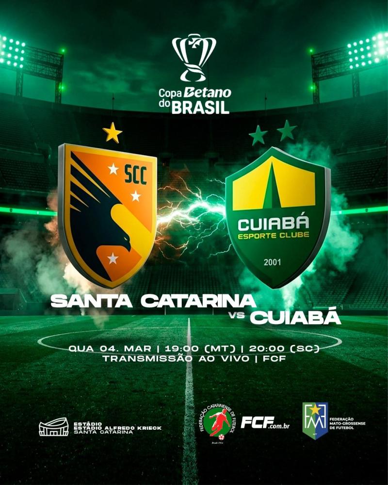 Cuiabá enfrenta o Santa Catarina pela 2ª fase da Copa do Brasil