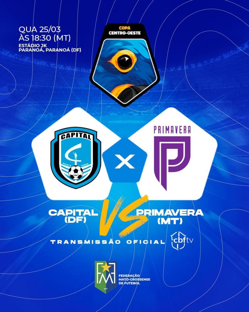 Primavera estreia fora de casa contra o Capital-DF pela Copa Centro-Oeste