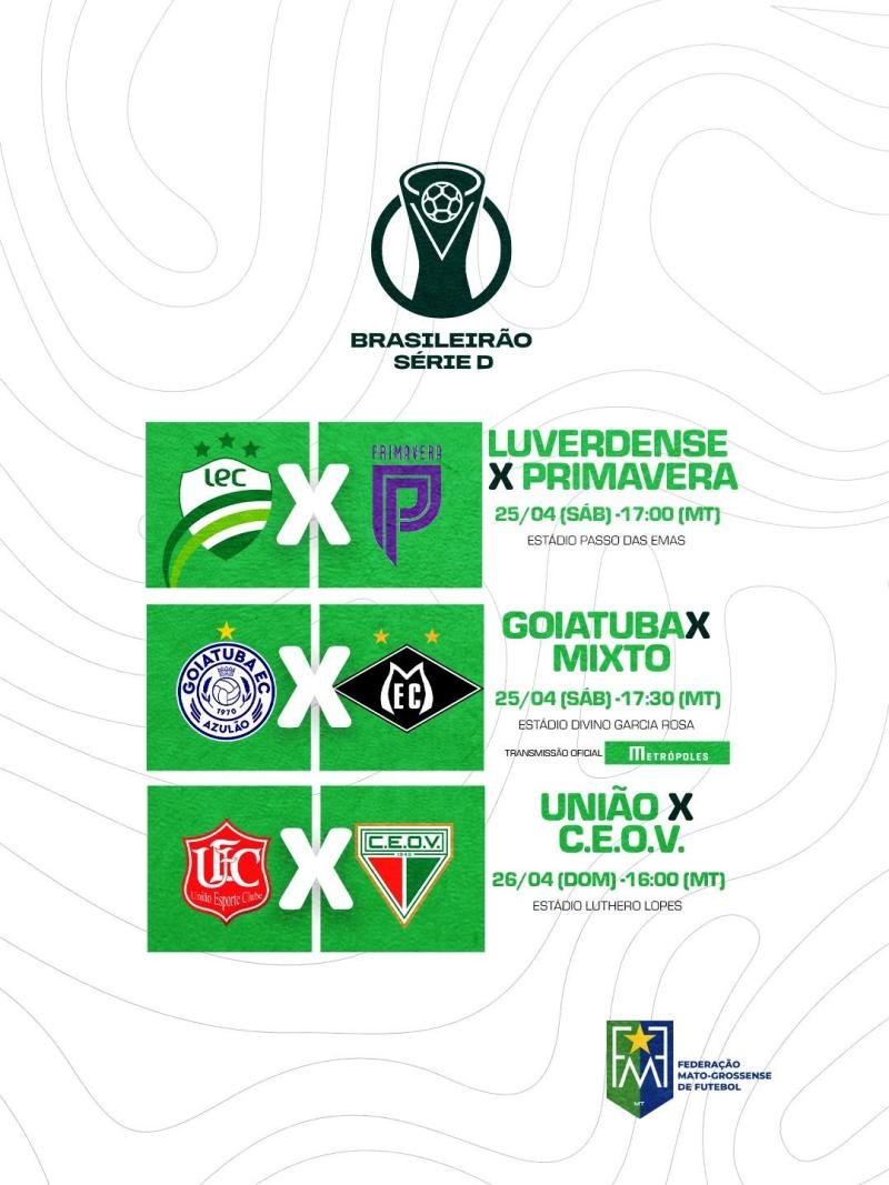 Série D: equipes mato-grossenses disputam a quarta rodada neste fim de semana