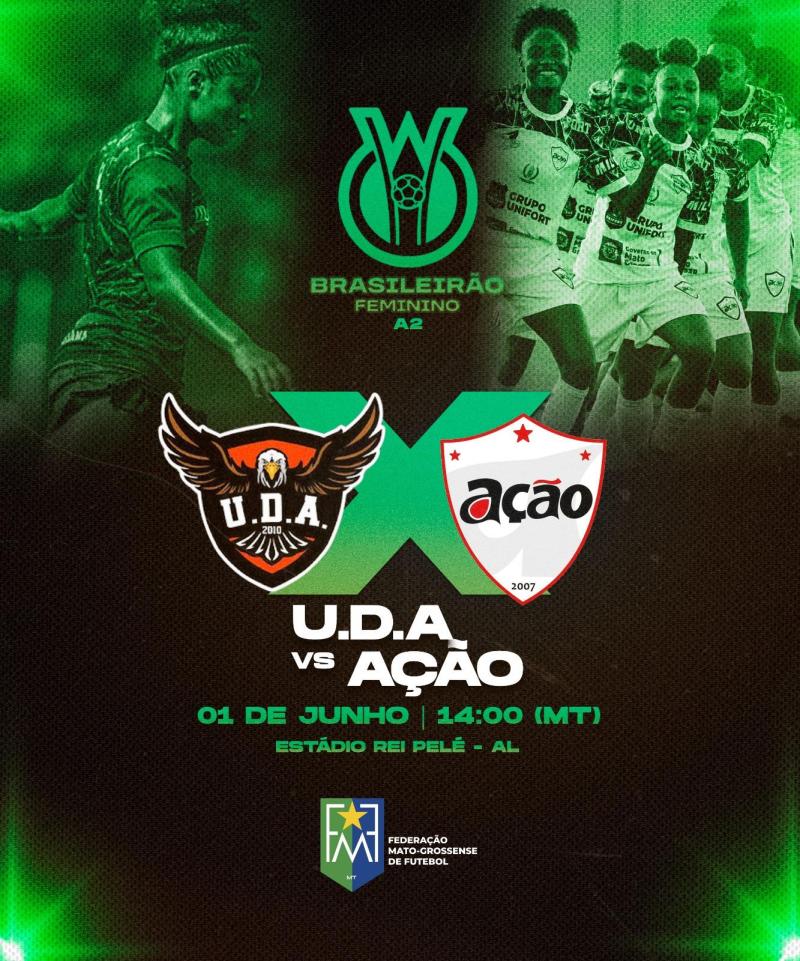 Ação enfrenta o UDA pela 12ª rodada do Brasileirão Feminino Série A2