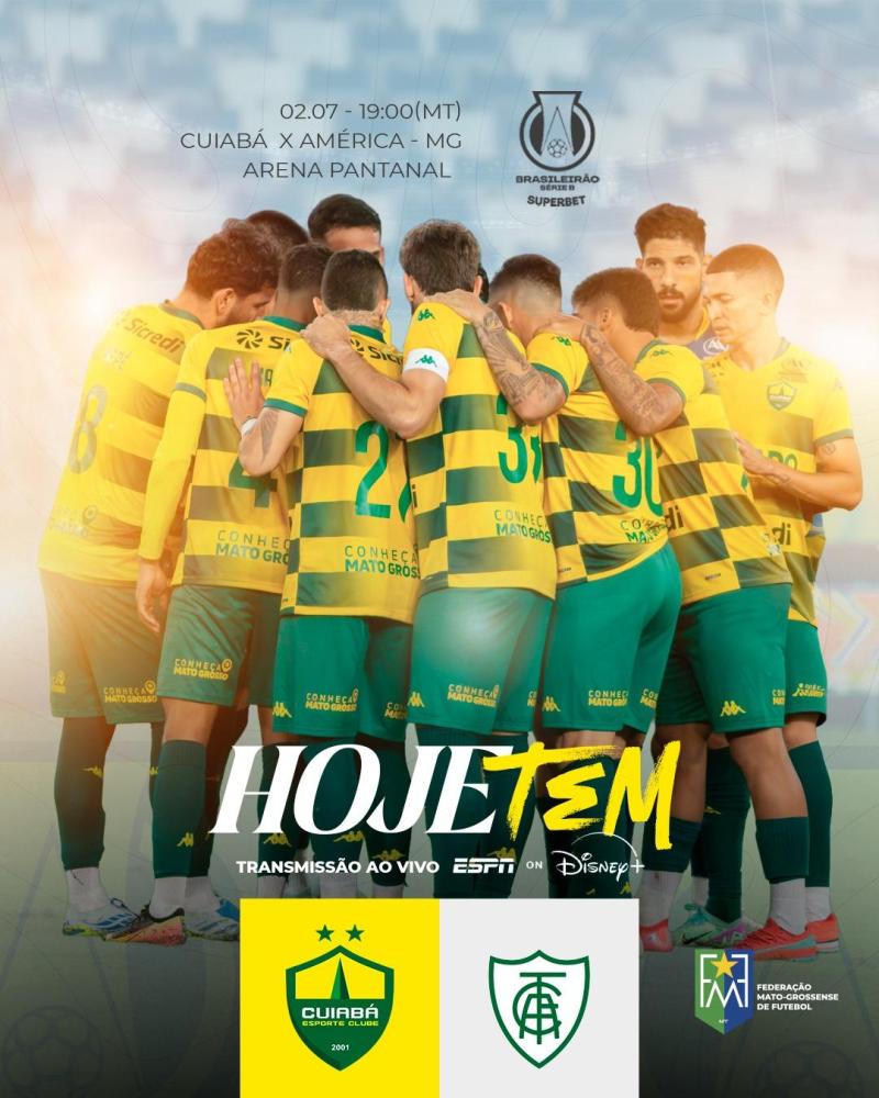 Cuiabá recebe o América-MG pela 16ª rodada da Série B