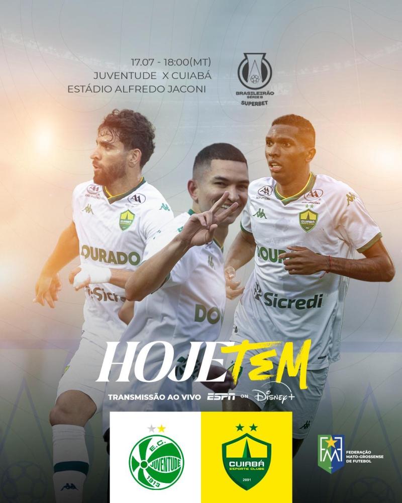 Cuiabá visita o Juventude pela 18ª rodada da Série B