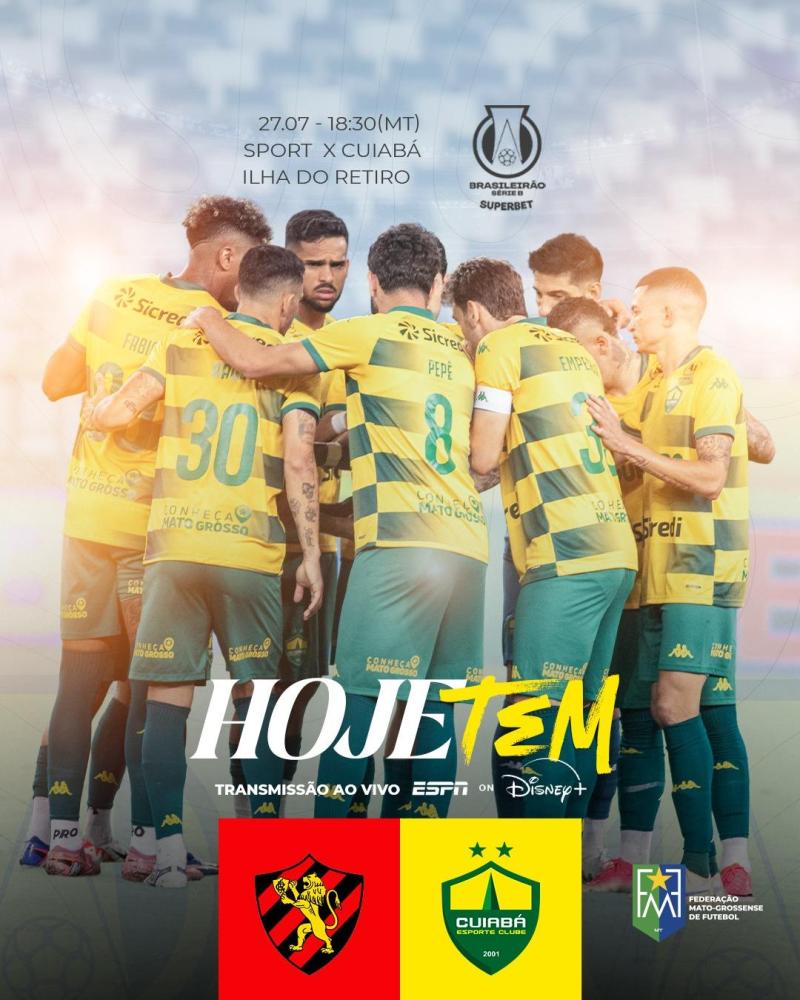 Cuiabá visita o Sport pela 20ª rodada da Série B