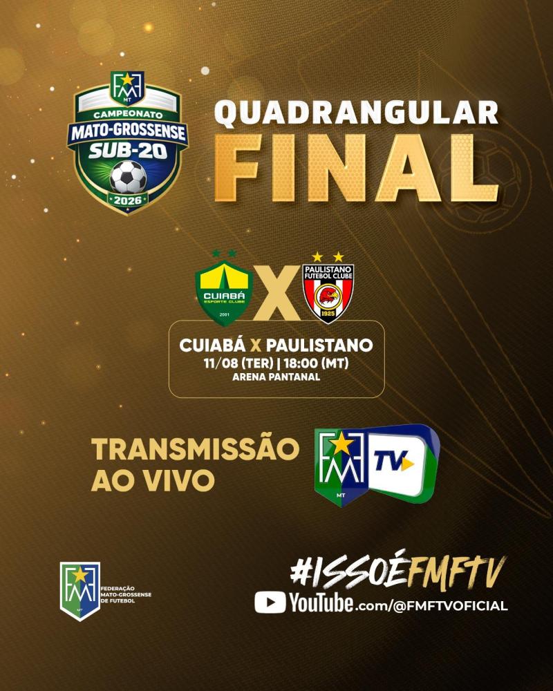 Última rodada do quadrangular final define campeão do Mato-grossense Sub-20 nesta terça-feira