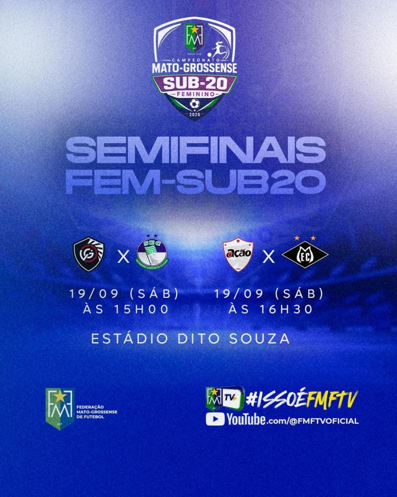  Mato-grossense Feminino Sub-20 define finalistas neste sábado
