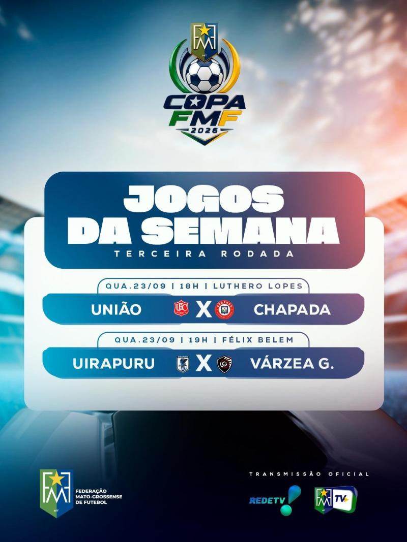 3ª rodada da Copa FMF tem dois jogos nesta quarta-feira