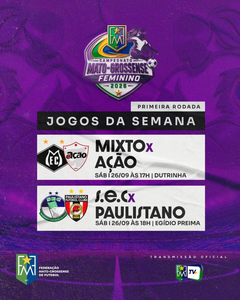 Mato-grossense Feminino 2026 começa neste sábado com dois jogos